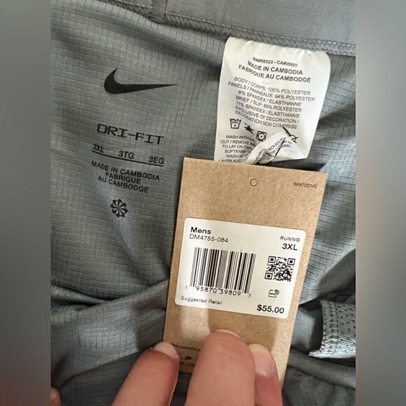 Nike Dri-FIT Stride 7" Unlined Running Shorts Gray - Picture 9 of 11